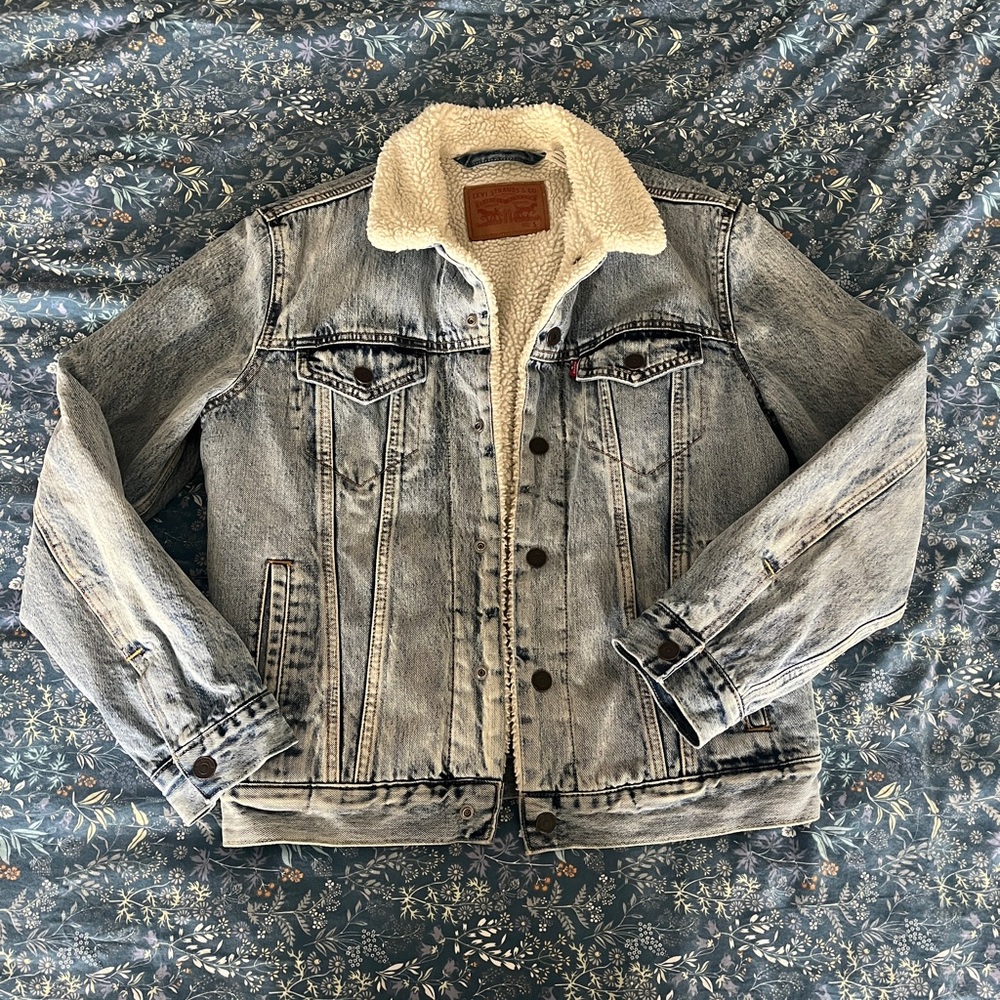 Levi’s Acid Wash Denim Sherpa Jacket